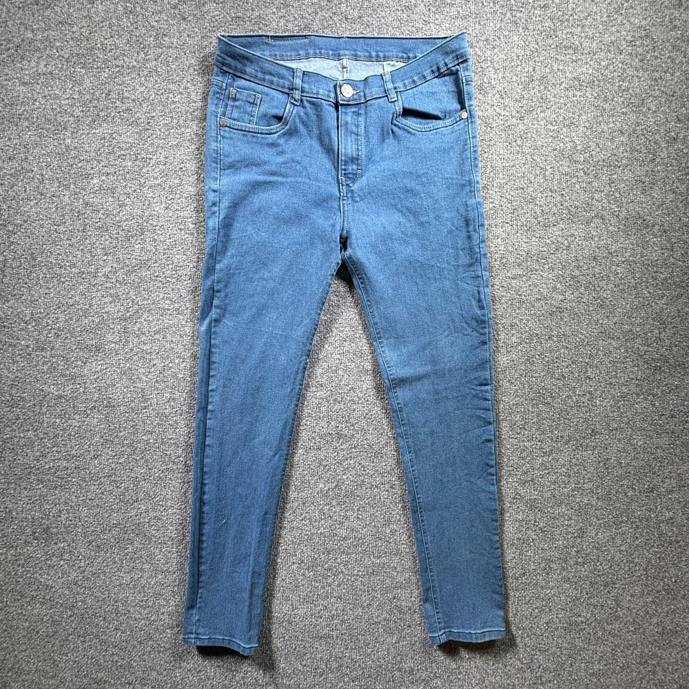 Nivis Skinny Jeans Men's 36x29 Blue Cotton Denim Workwear 5-Pockets Stretch